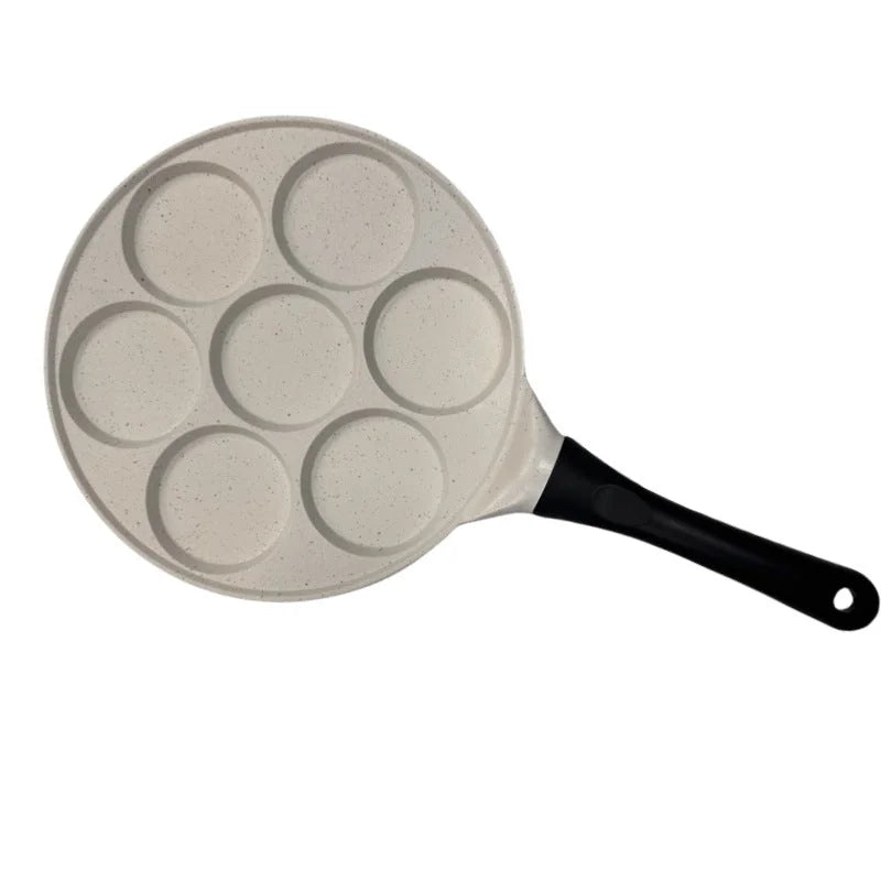 Beige Flat 7-hole + Black Handle (Gas Model) Non-Stick