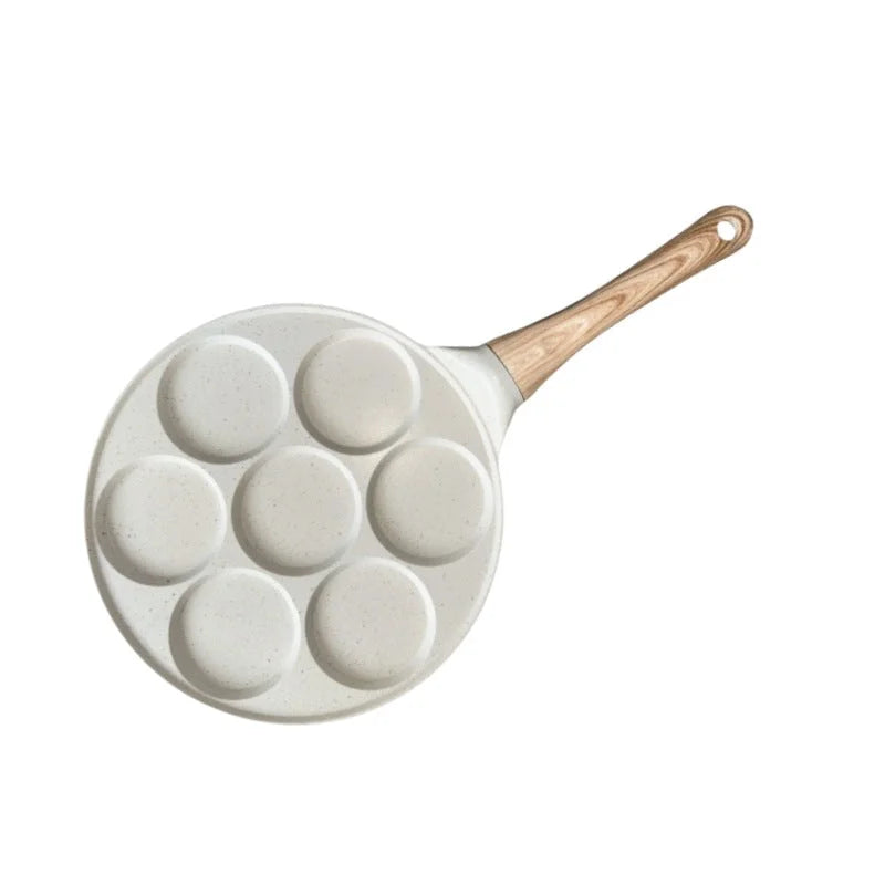 Beige Flat 7-hole + Wood Grain (Gas Model) Non-Stick