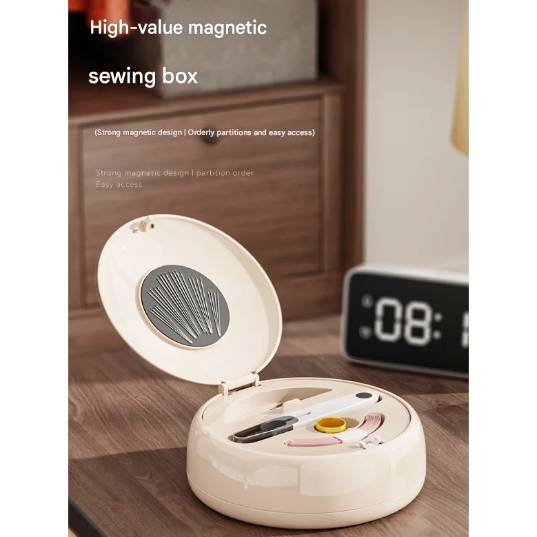Beige Modern Compact Sewing Kit Organizer - All-in-One