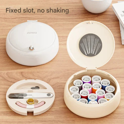 Beige Modern Compact Sewing Kit Organizer - All-in-One