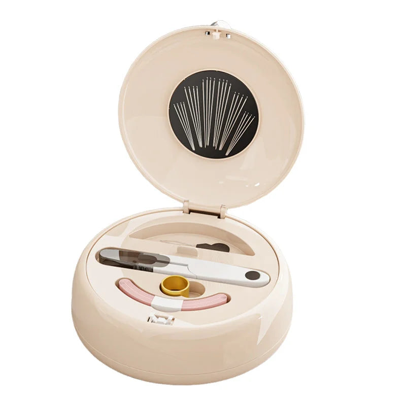 Beige Modern Compact Sewing Kit Organizer - All-in-One