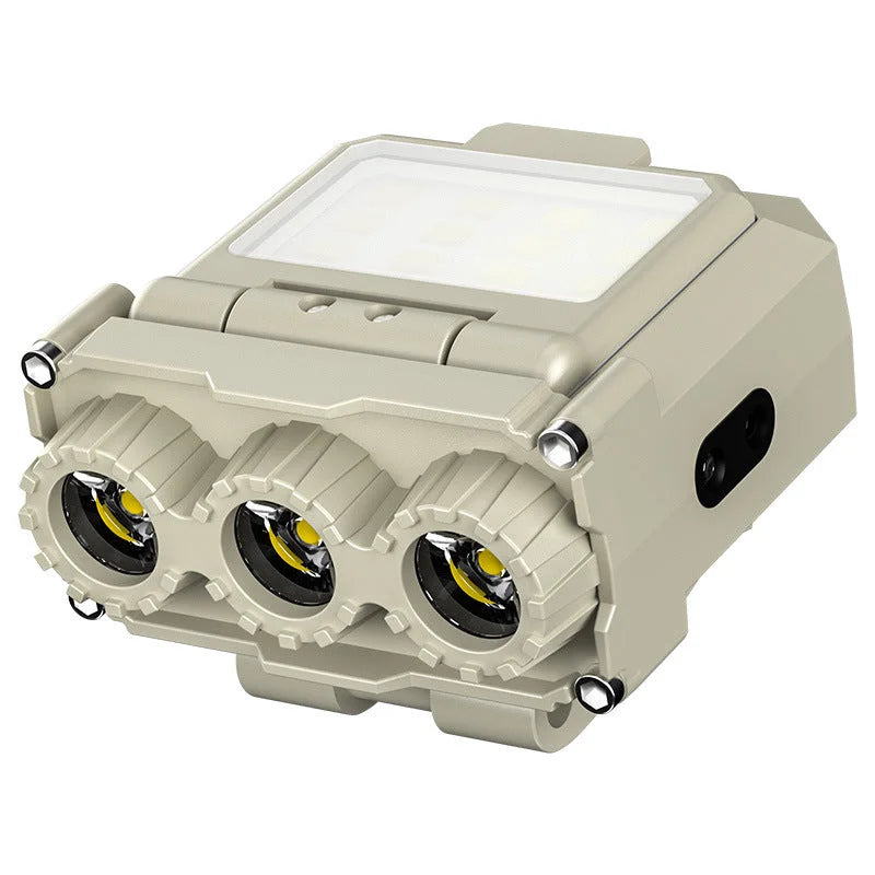 Beige Rechargeable LED Headlight - Cap Light Long Lasting