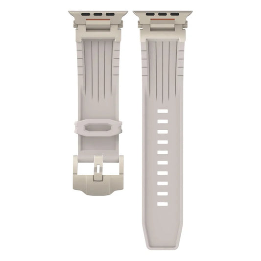 Beige Rugged Tactical Silicone Strap for Apple Watch Ultra