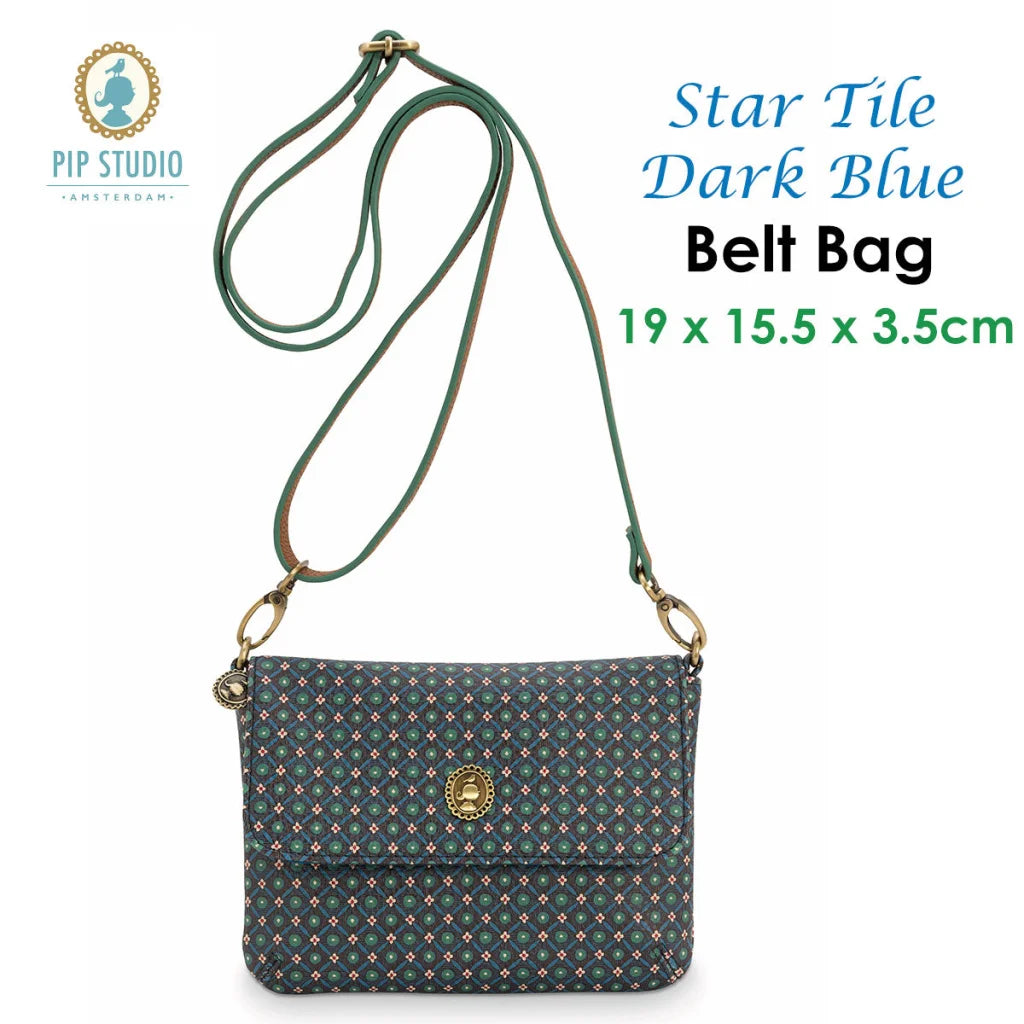 Belt Bag PIP Studio Star Tile Dark Blue - Home & Garden