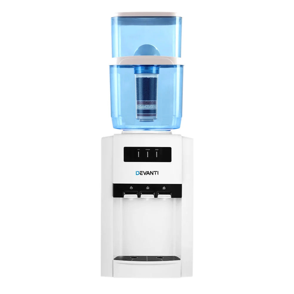 Bench Top Water Cooler Dispenser 22L Purifier Hot Cold Room