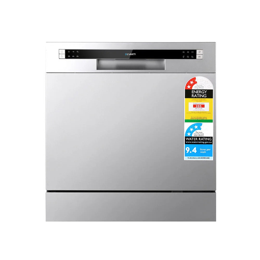 Benchtop Dishwasher 8 Place Settings - Silver - Appliances