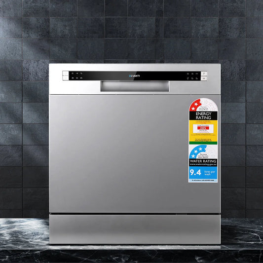 Benchtop Dishwasher 8 Place Settings - Silver - Appliances