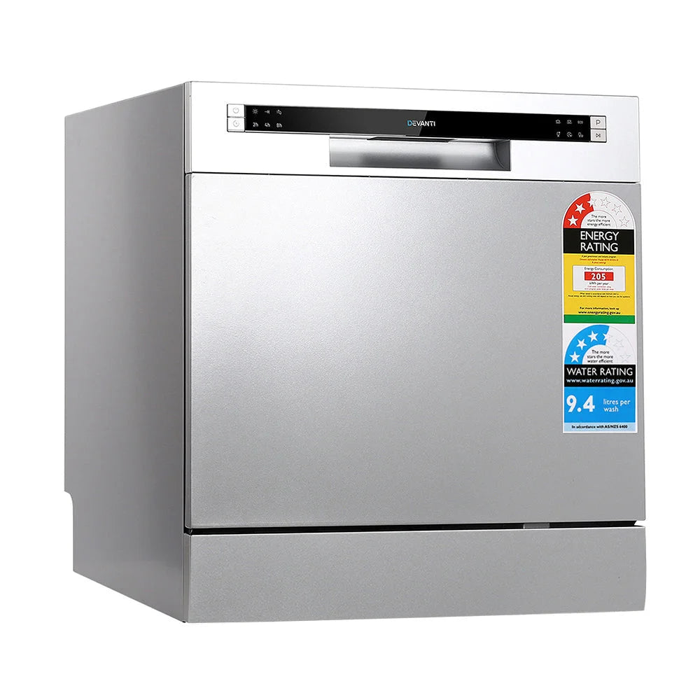 Benchtop Dishwasher 8 Place Settings - Silver - Appliances