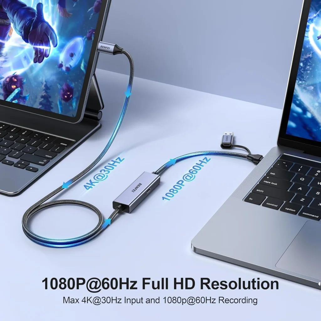 BENFEI 408GY USB-C to USB-C + A + PD (100W) Video/Audio