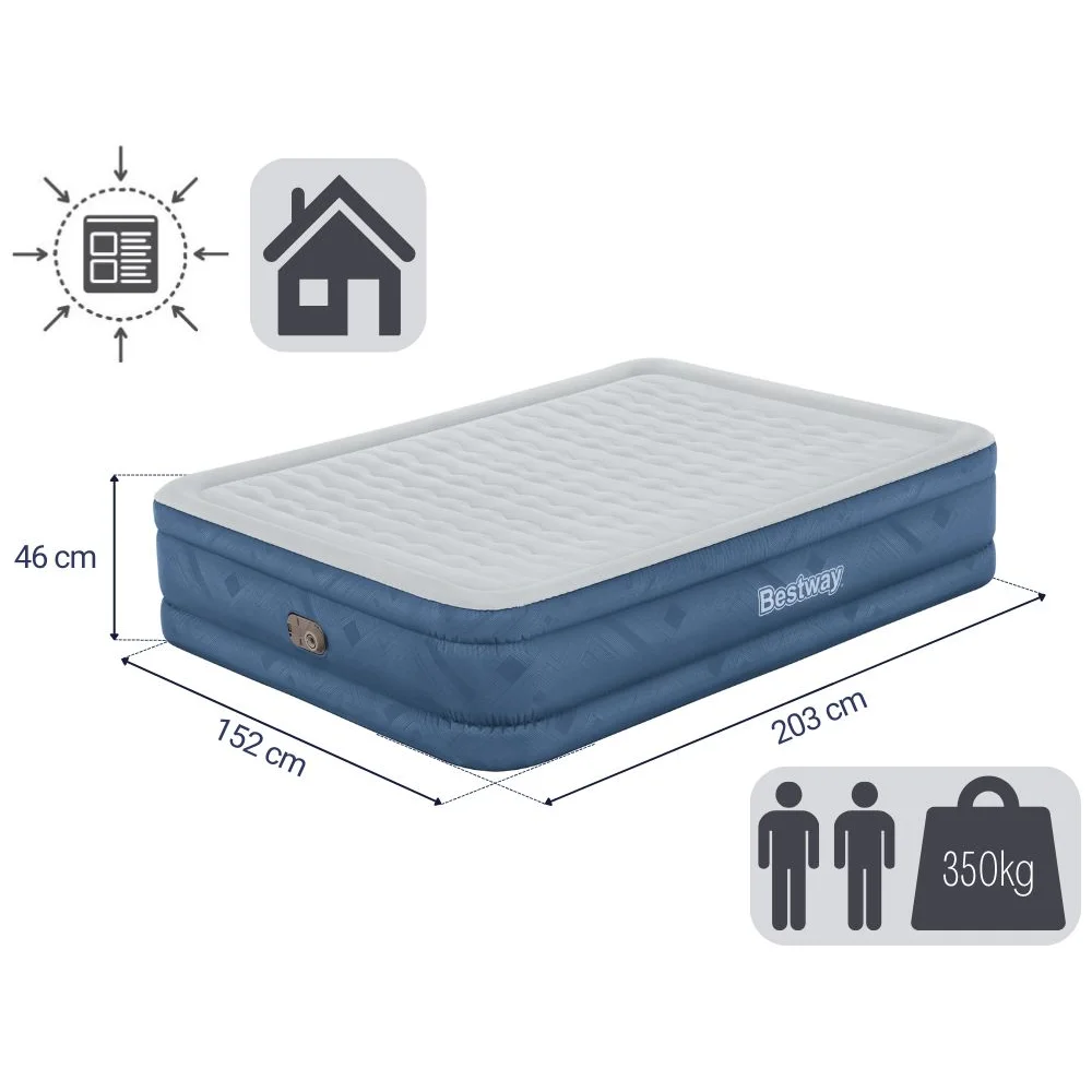 Bestway 2.03m x 1.52m x 46cm Fortech Snugable Top Air