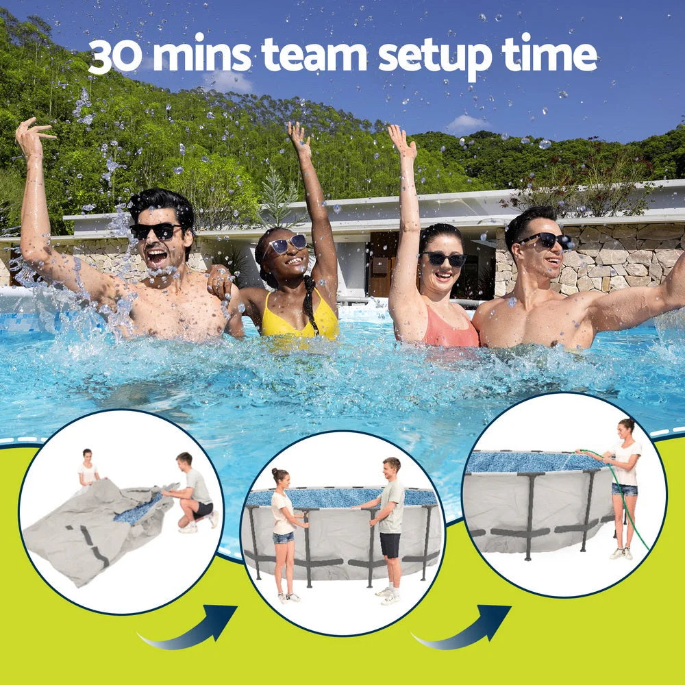 Bestway 366cm Swimming Pool Above Ground Pools Round Filter