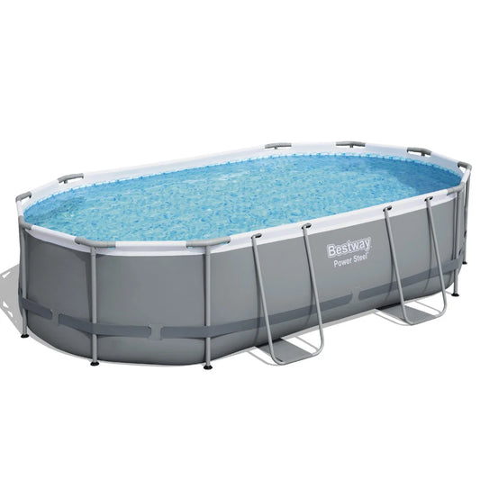 Bestway 488x305x107cm Swimming Pool Steel Frame Set w/ Pump