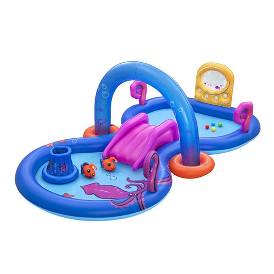 Bestway Kids Inflatable Play Splash Pool with Slide Ball