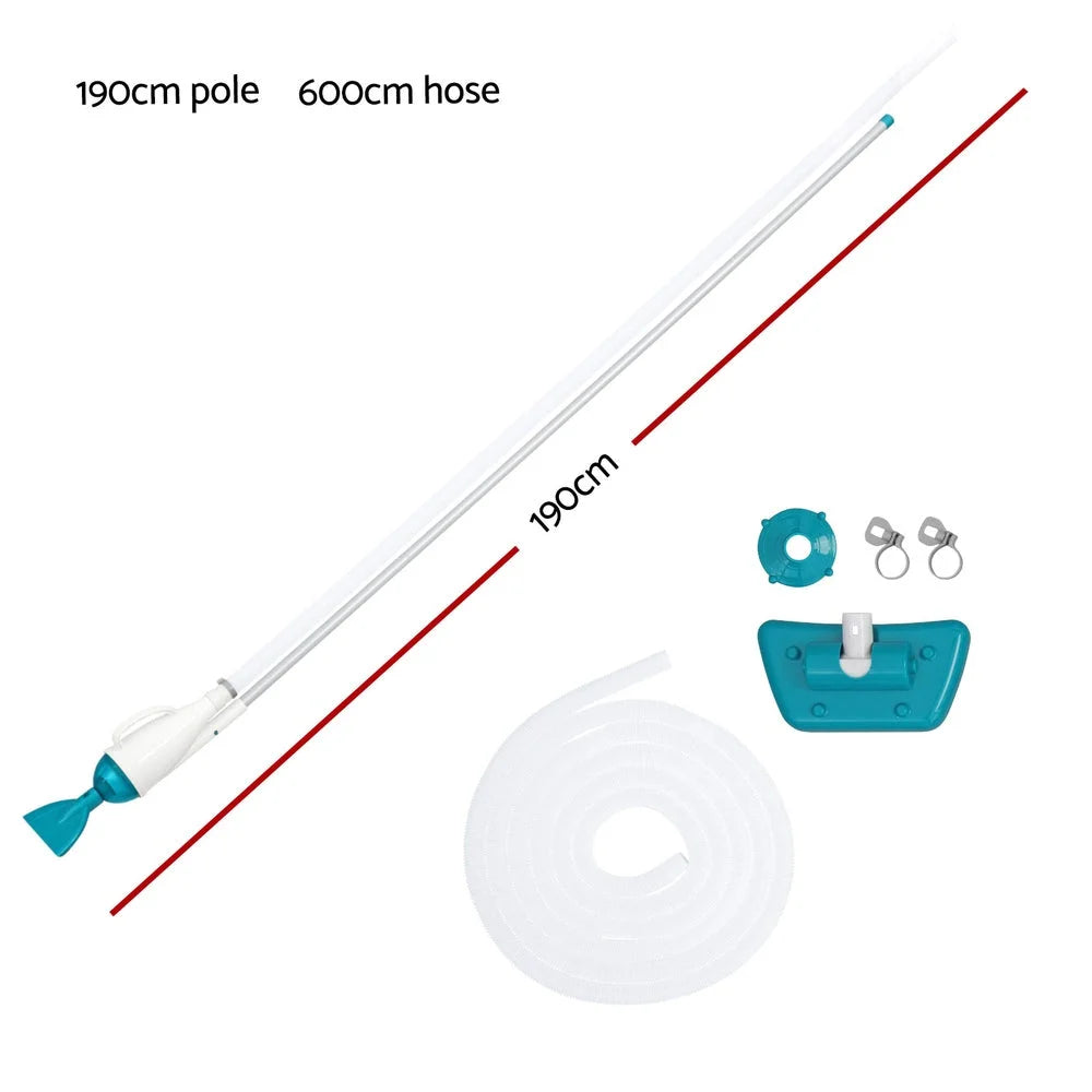 Bestway Pool Cleaner 2 Cleaning Heads Vacuum 6m Hose 1.9m