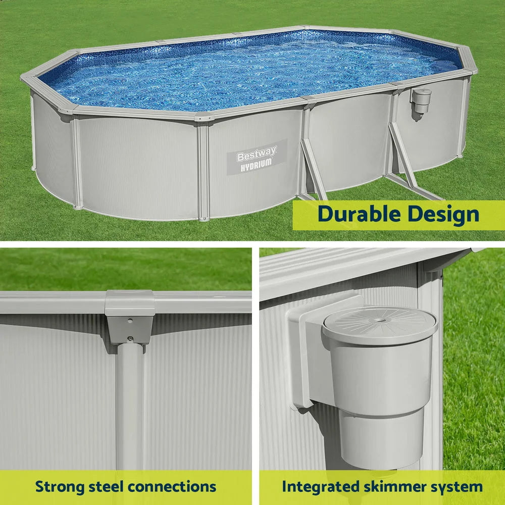Bestway Swimming Pool 610 x 366cm Steel Frame Round Pool