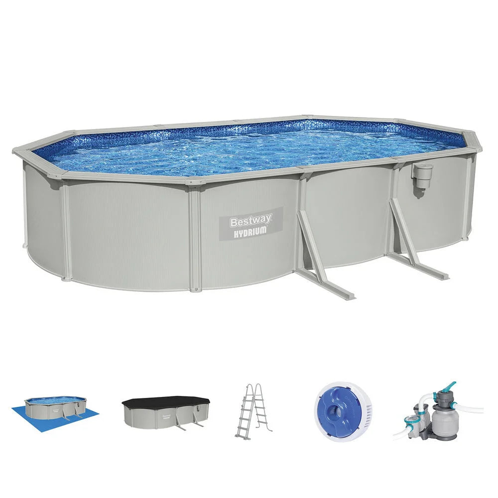 Bestway Swimming Pool 610 x 366cm Steel Frame Round Pool