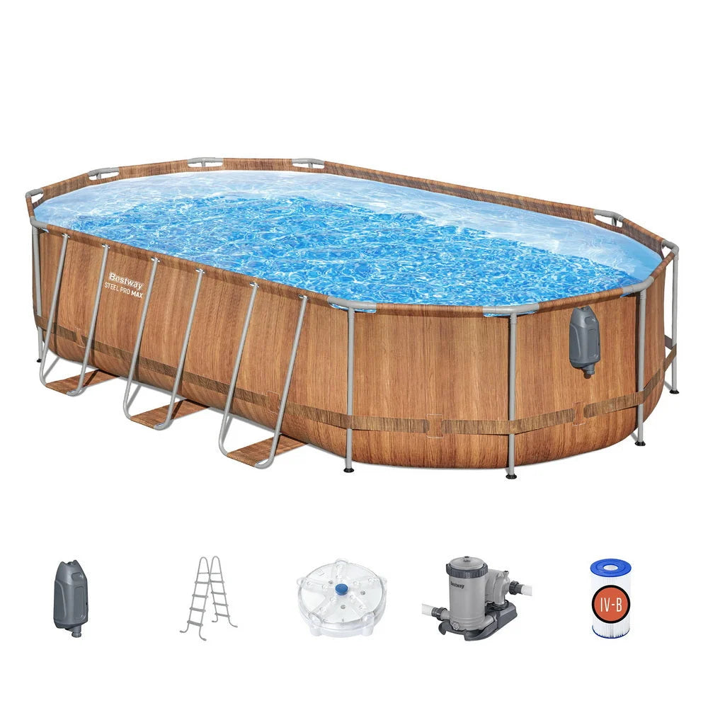 Bestway Swimming Pool Steel Frame Luxury Pool & SPA Massage