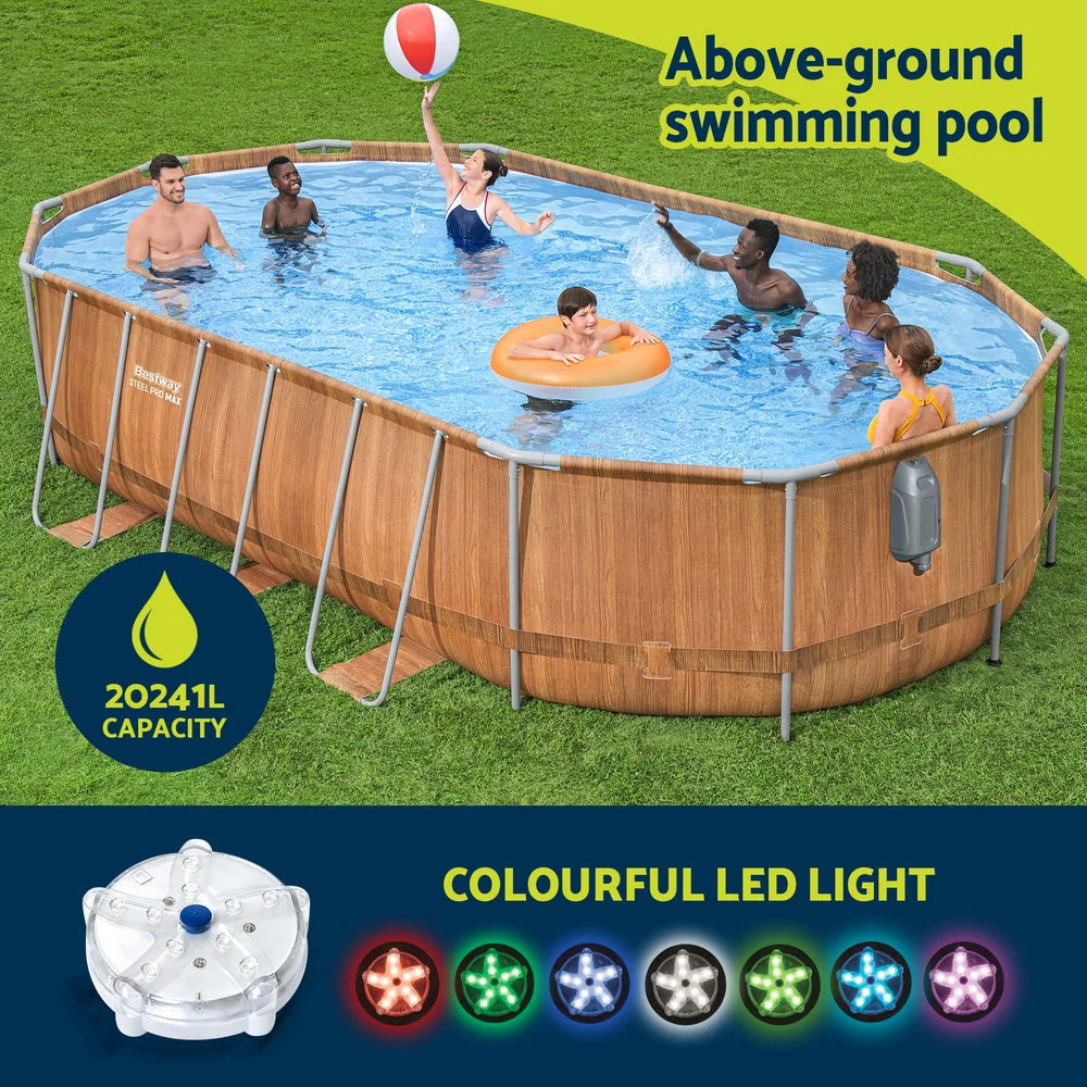 Bestway Swimming Pool Steel Frame Luxury Pool & SPA Massage