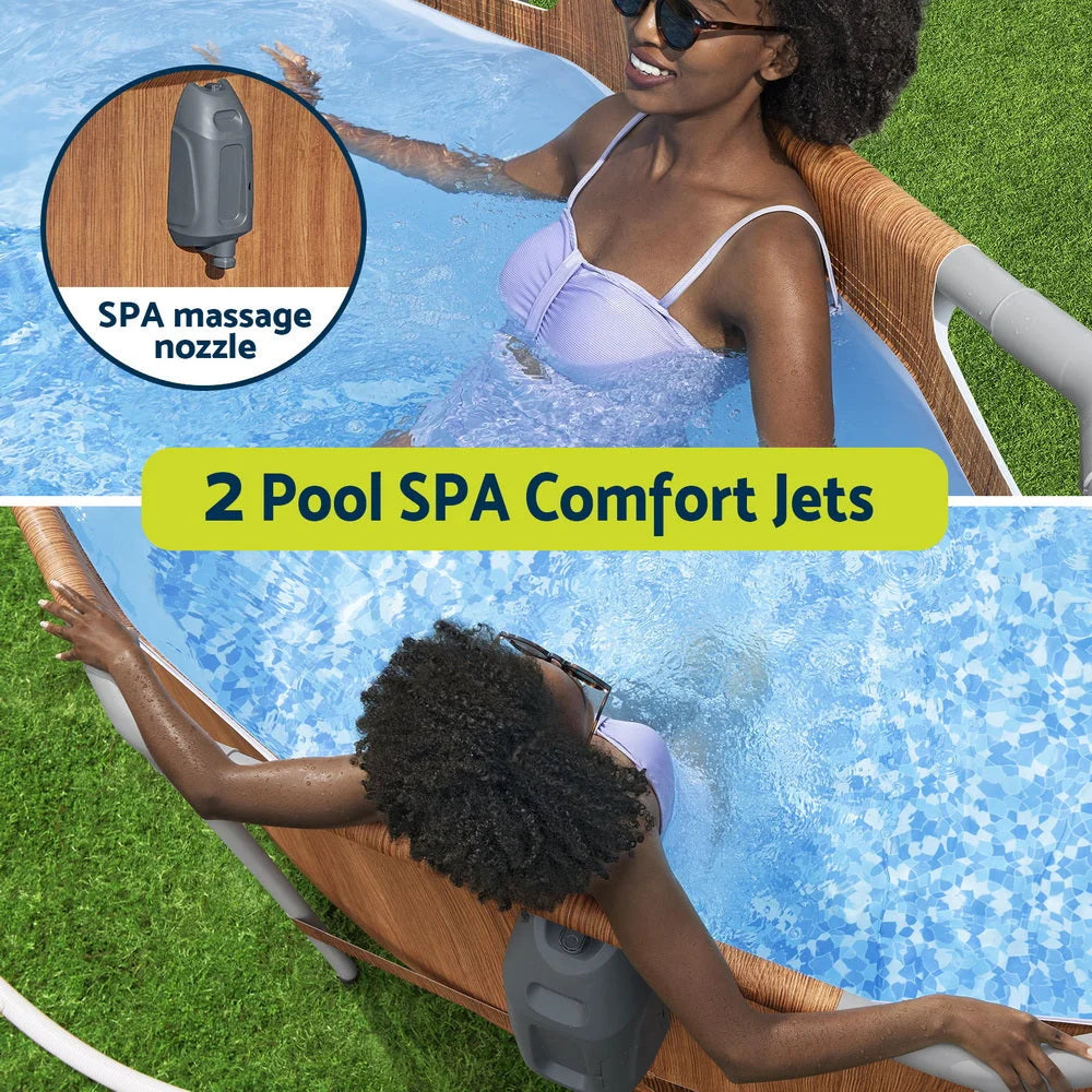 Bestway Swimming Pool Steel Frame Luxury Pool & SPA Massage