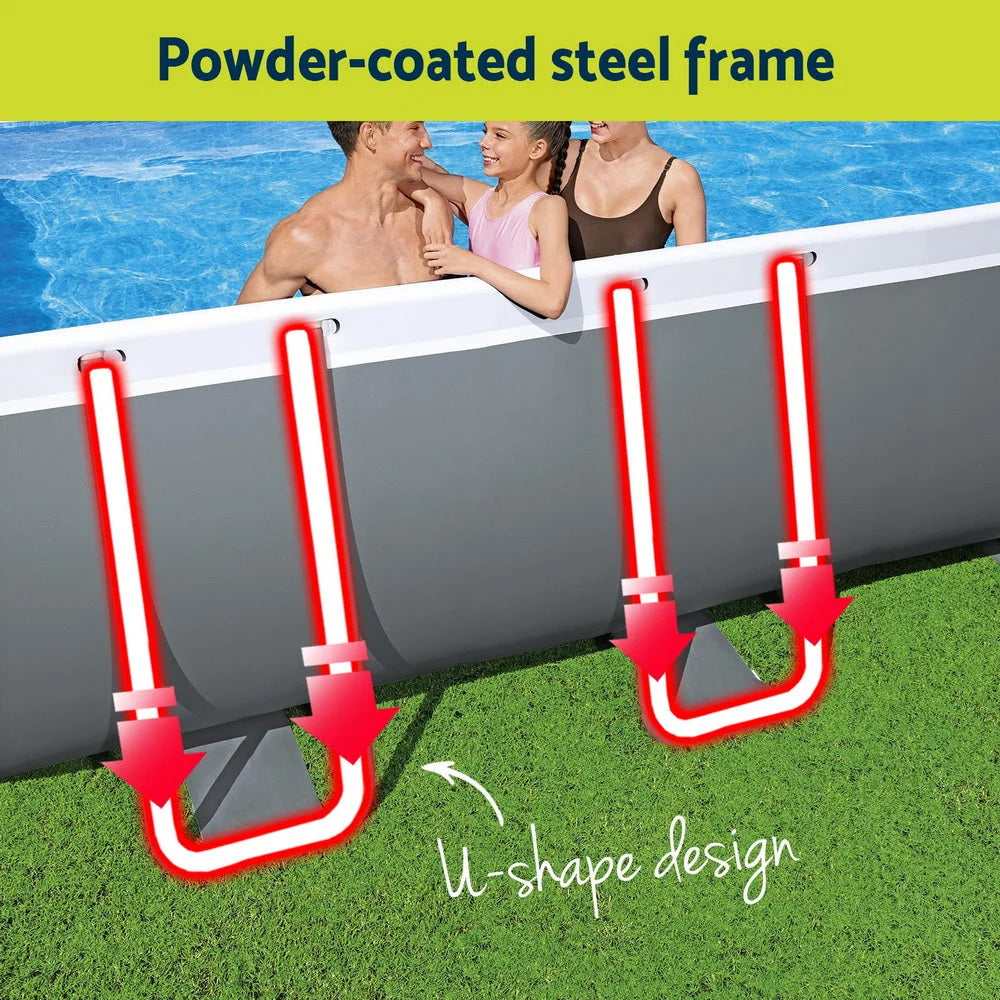 Bestway Swimming Pool Steel Frame Pool Set w/ Filter Pump