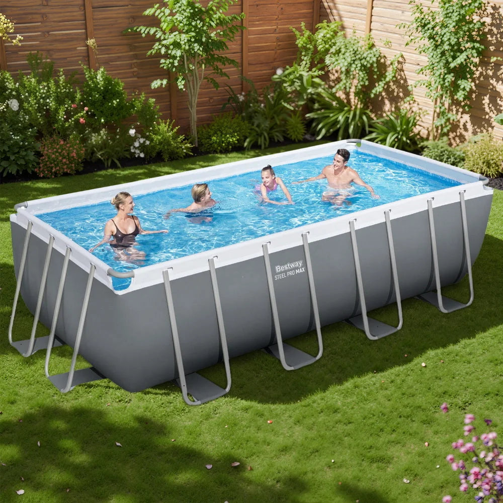 Bestway Swimming Pool Steel Frame Pool Set w/ Filter Pump