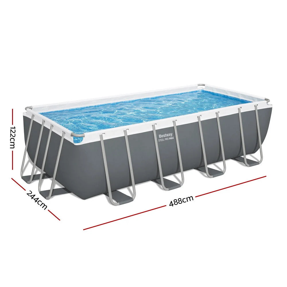 Bestway Swimming Pool Steel Frame Pool Set w/ Filter Pump