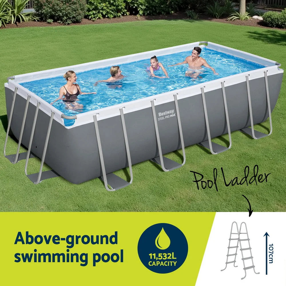 Bestway Swimming Pool Steel Frame Pool Set w/ Filter Pump
