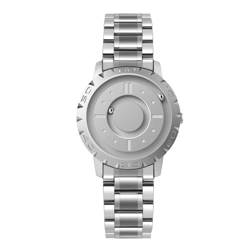 Bezel-free Magnetic Ball Watch - Men Design - Black Net