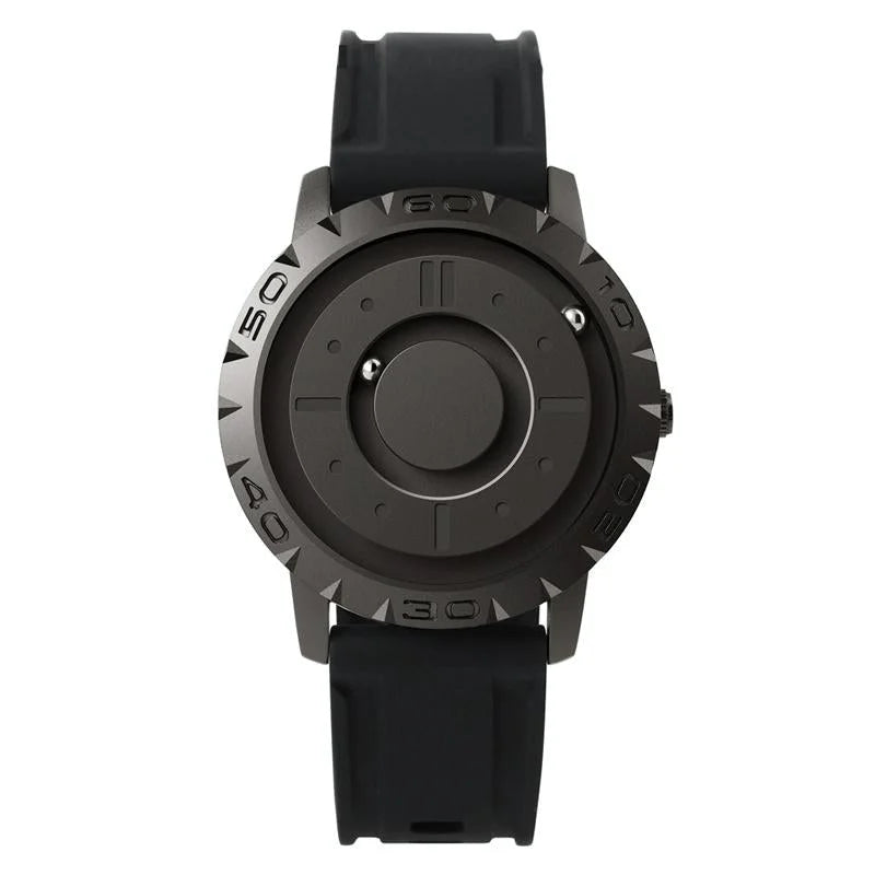Bezel-free Magnetic Ball Watch - Men Design - Silver