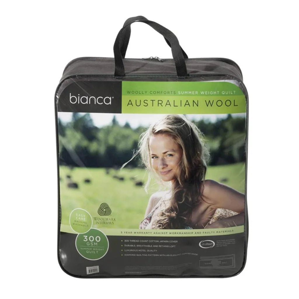 Bianca 300GSM Woolly Comforts Summer Wool Quilt King - Home