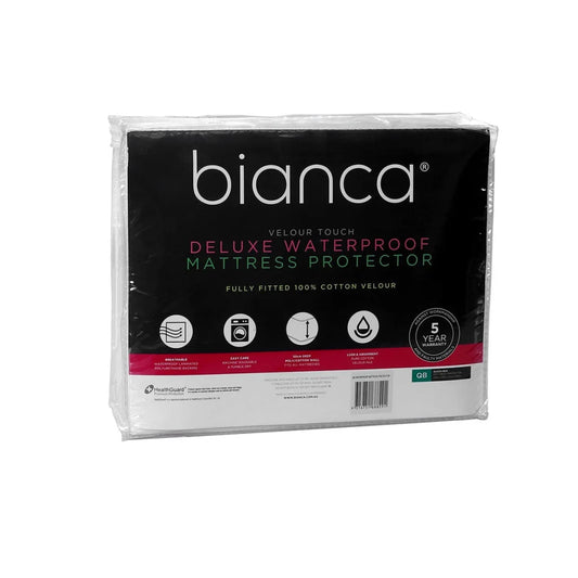 Bianca Deluxe Waterproof Mattress Protector Double - Home &