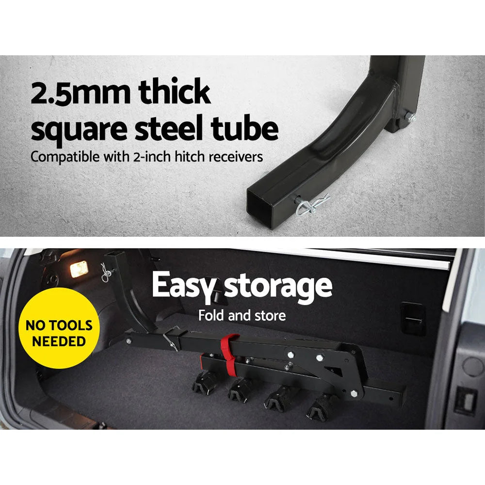 Bicycle Bike Carrier Rack 4 for Car Rear Hitch Mount 2’’