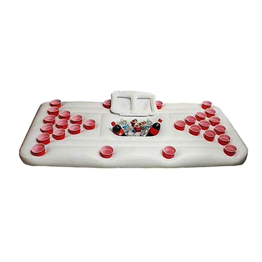 Big PVC Inflatable Beer Pong Raft Floating Pool Party Game