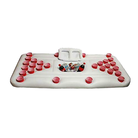Big PVC Inflatable Beer Pong Raft Floating Pool Party Game