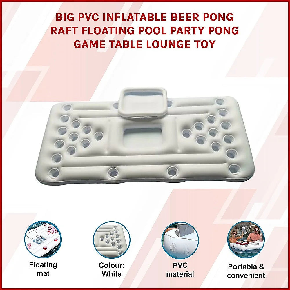 Big PVC Inflatable Beer Pong Raft Floating Pool Party Game