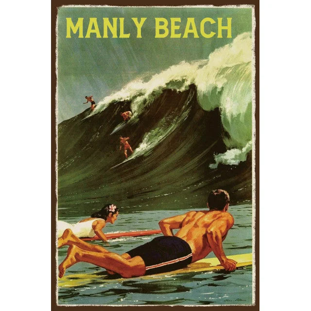 Big Wave Manly Beach Wall Art 20x30cm - Home & Garden >
