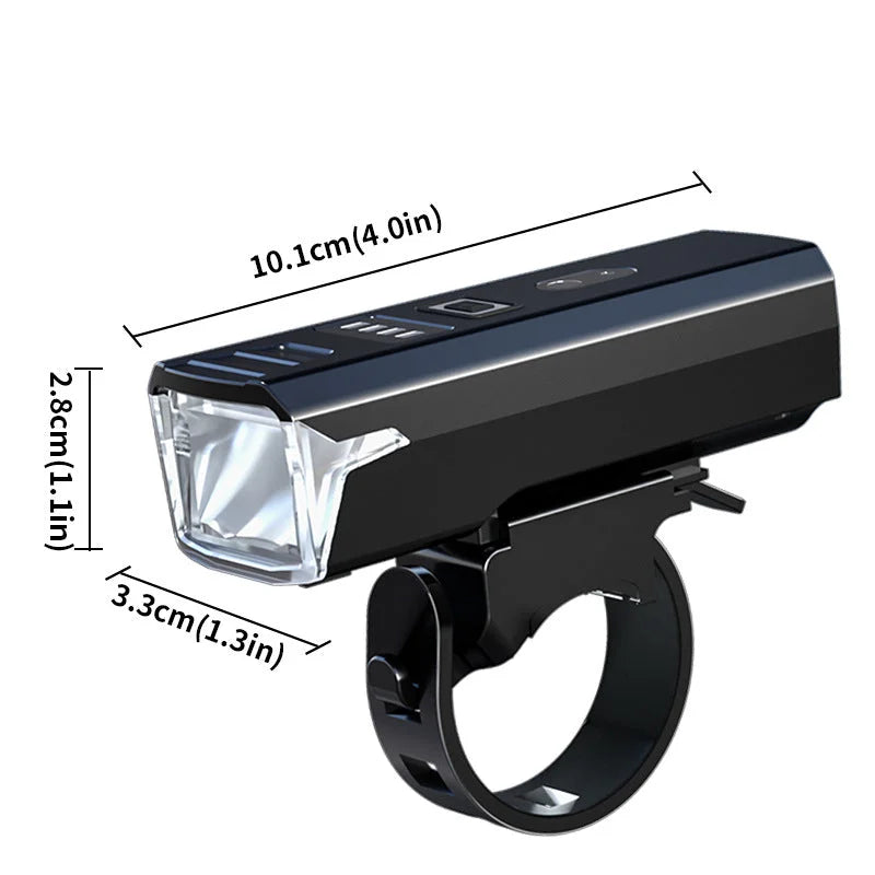 Bike Headlight - Rechargeable LED Bicycle Front Light 85°