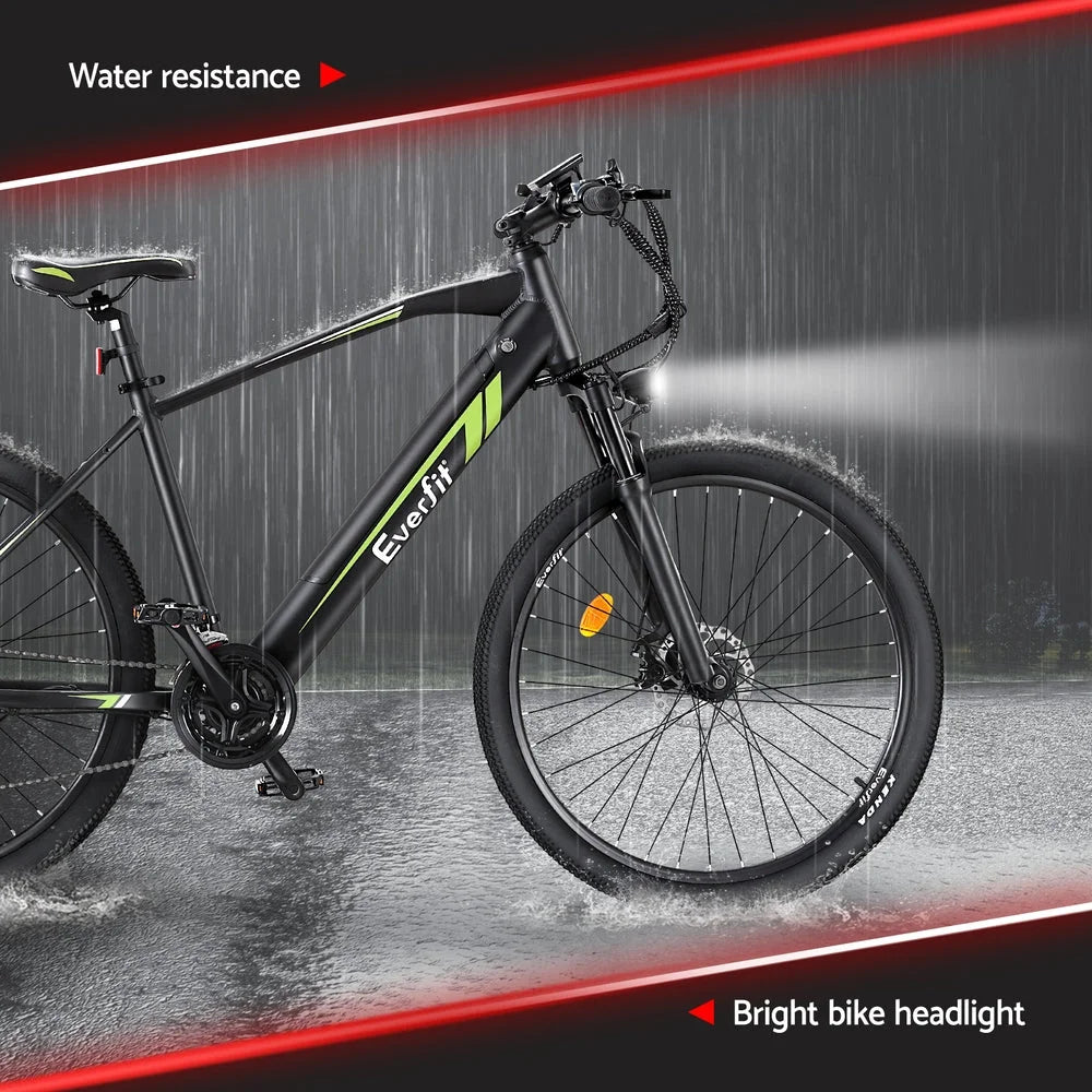 Bike mountain bicycle with assembled layout and visible hardware