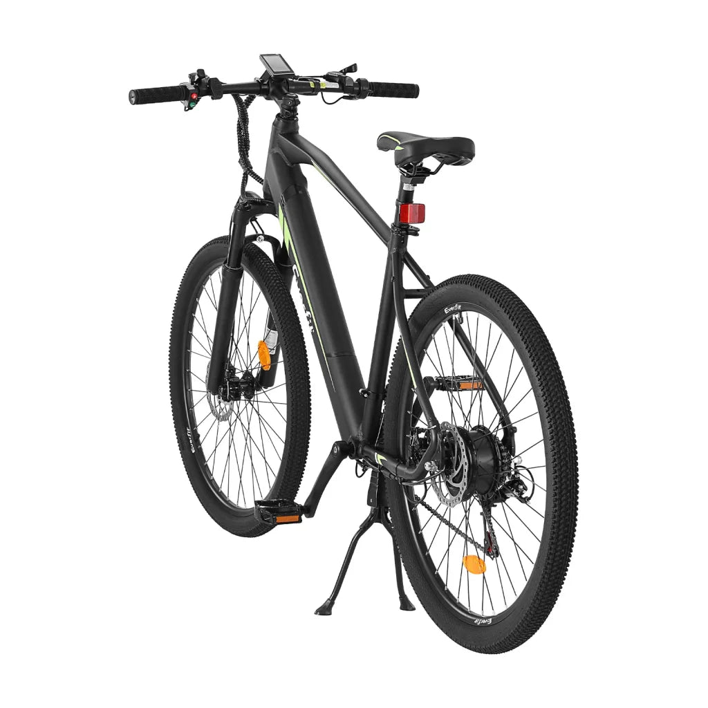 Bike mountain bicycle with pack contents and accessory layout