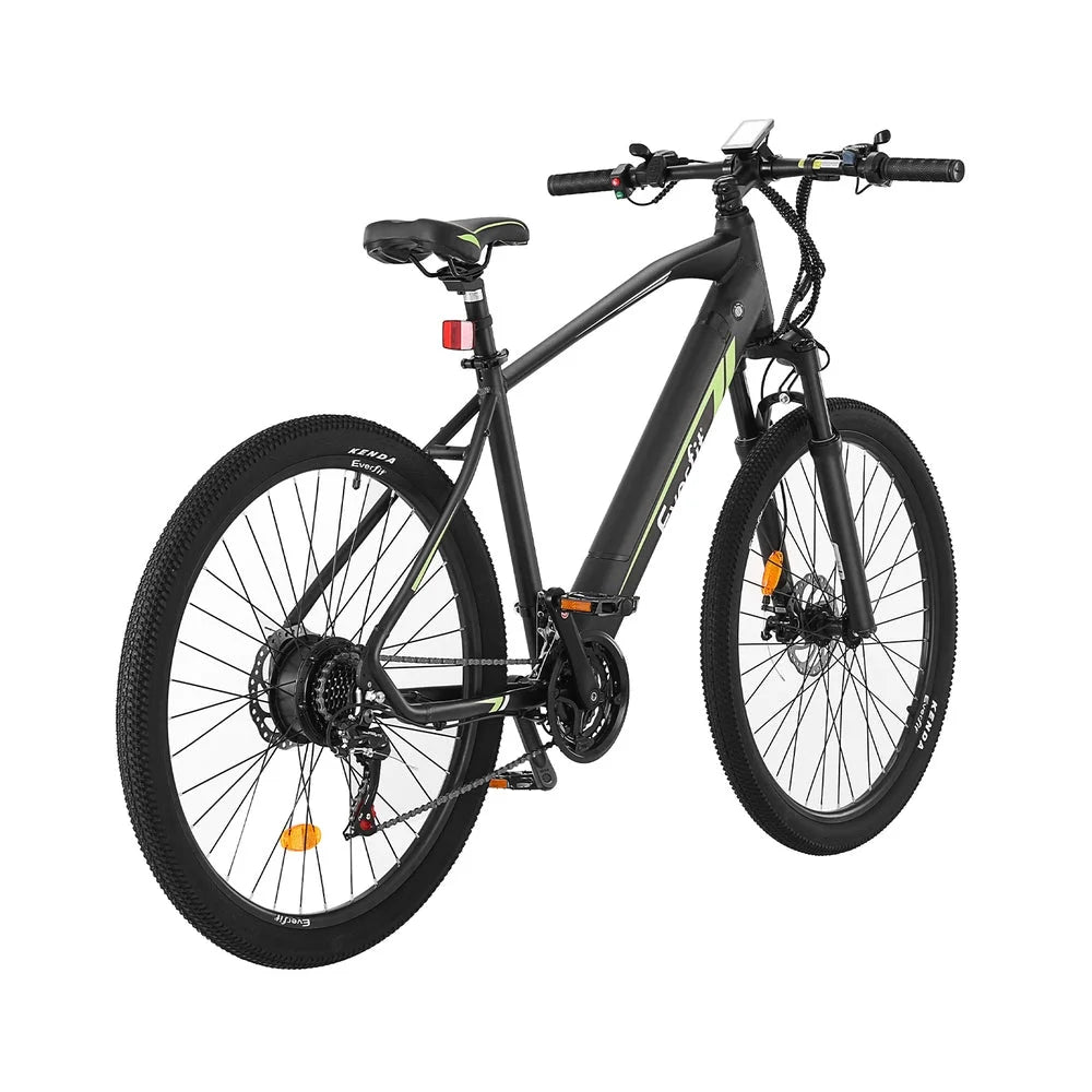 Bike mountain bicycle with compact layout and accessory details