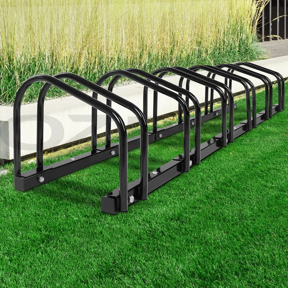 Bike Parking Rack 6 Slots Portable Instant Storage Black