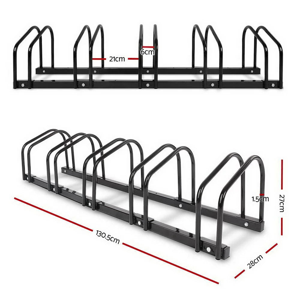 Bike Stand Rack 5 Bicycle Storage Floor Parking Holder