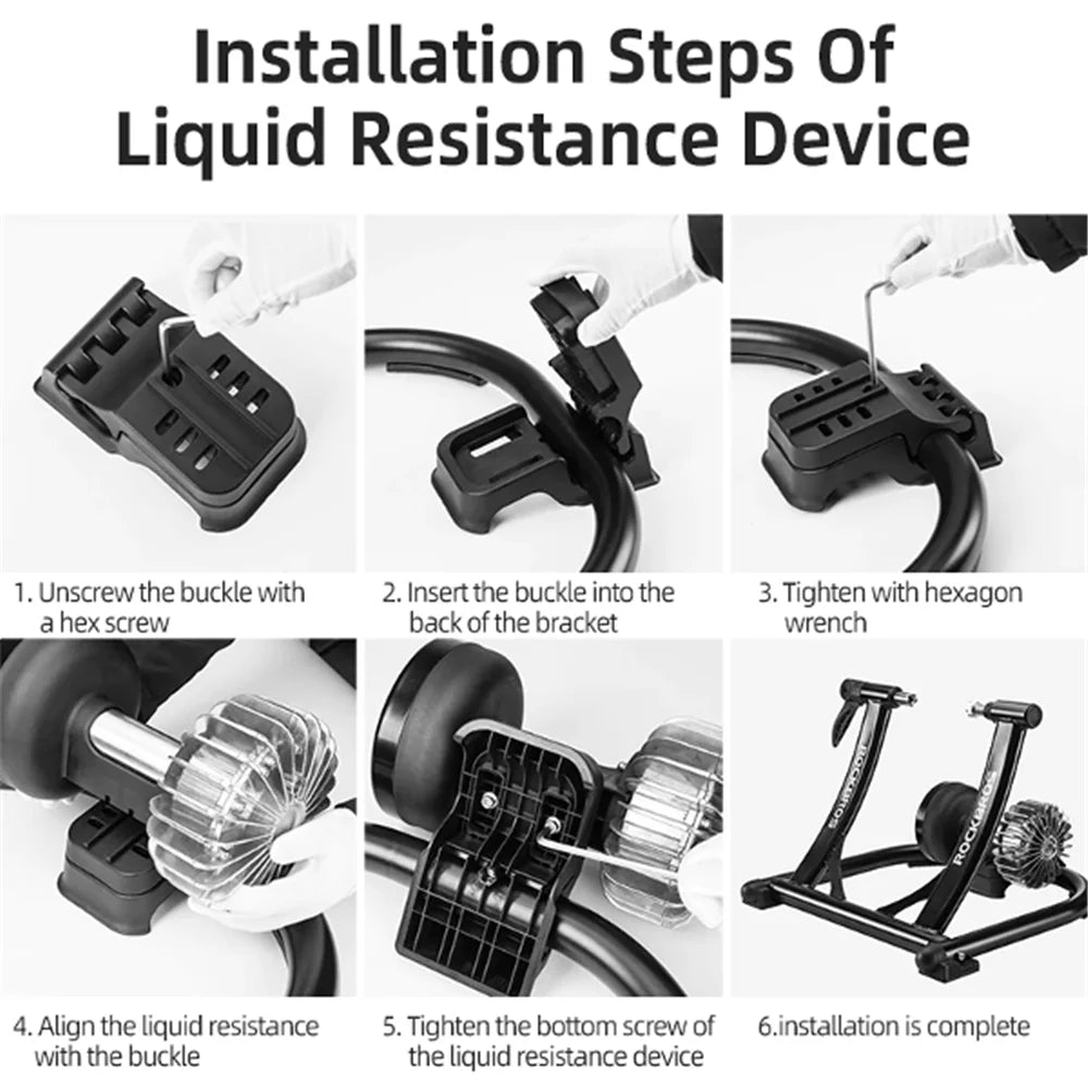 Bike Trainer Indoor Fluid - Foldable - Home & Garden