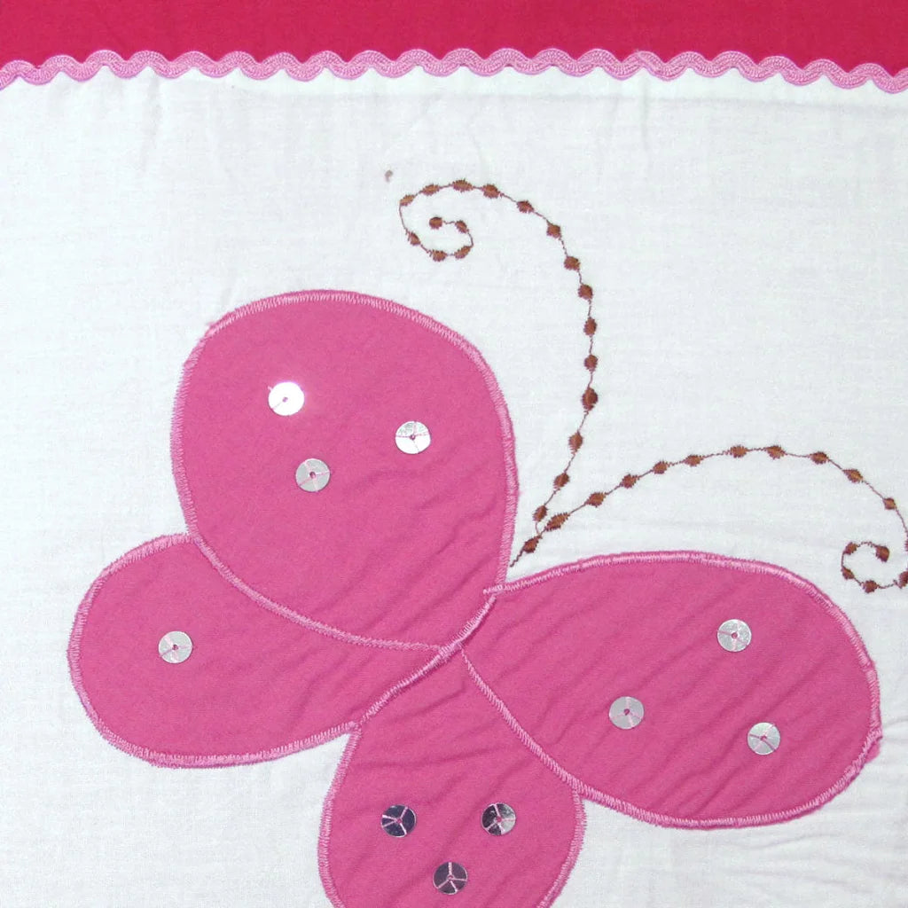 Bindi Butterfly Embroidered Quilt Cover Set Single - Home &