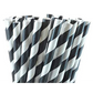 Biodegradable Eco Paper Drinking Straws 50 Pack - Black &