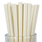 Biodegradable Eco Paper Drinking Straws 50 Pack - White