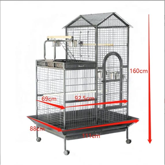 Bird Cage 160cm XL Pet Parrot Aviary Perch with Castor