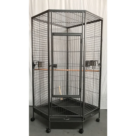 Bird Cage 162cm Large Corner Parrot Aviary Perch