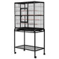 Black 144cm 160cm bird cage aviary with large travel stand budgie