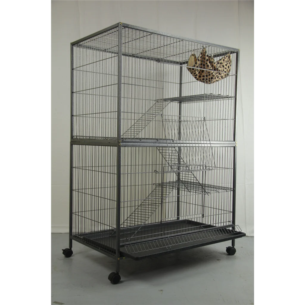 Bird Cage Ferret Parrot Aviary Cat Castor 4 Level 140 cm